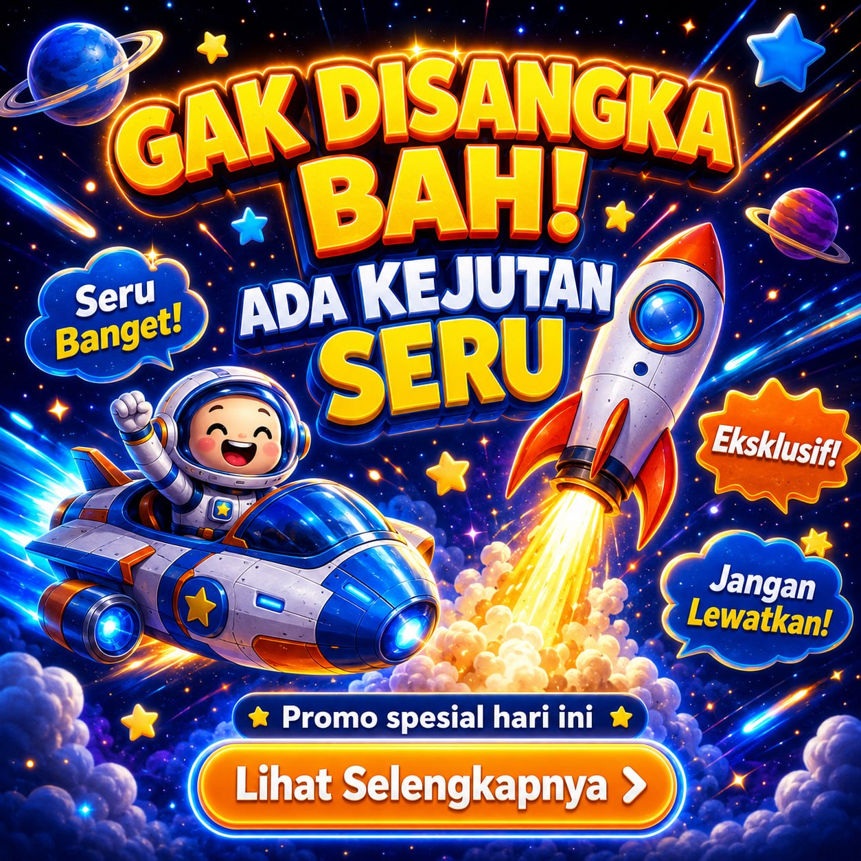 Gak Disangka Bah! Ada Kejutan Seru di VEGAS4D, Promo Spesial Hari Ini dengan Rocket dan Astronaut