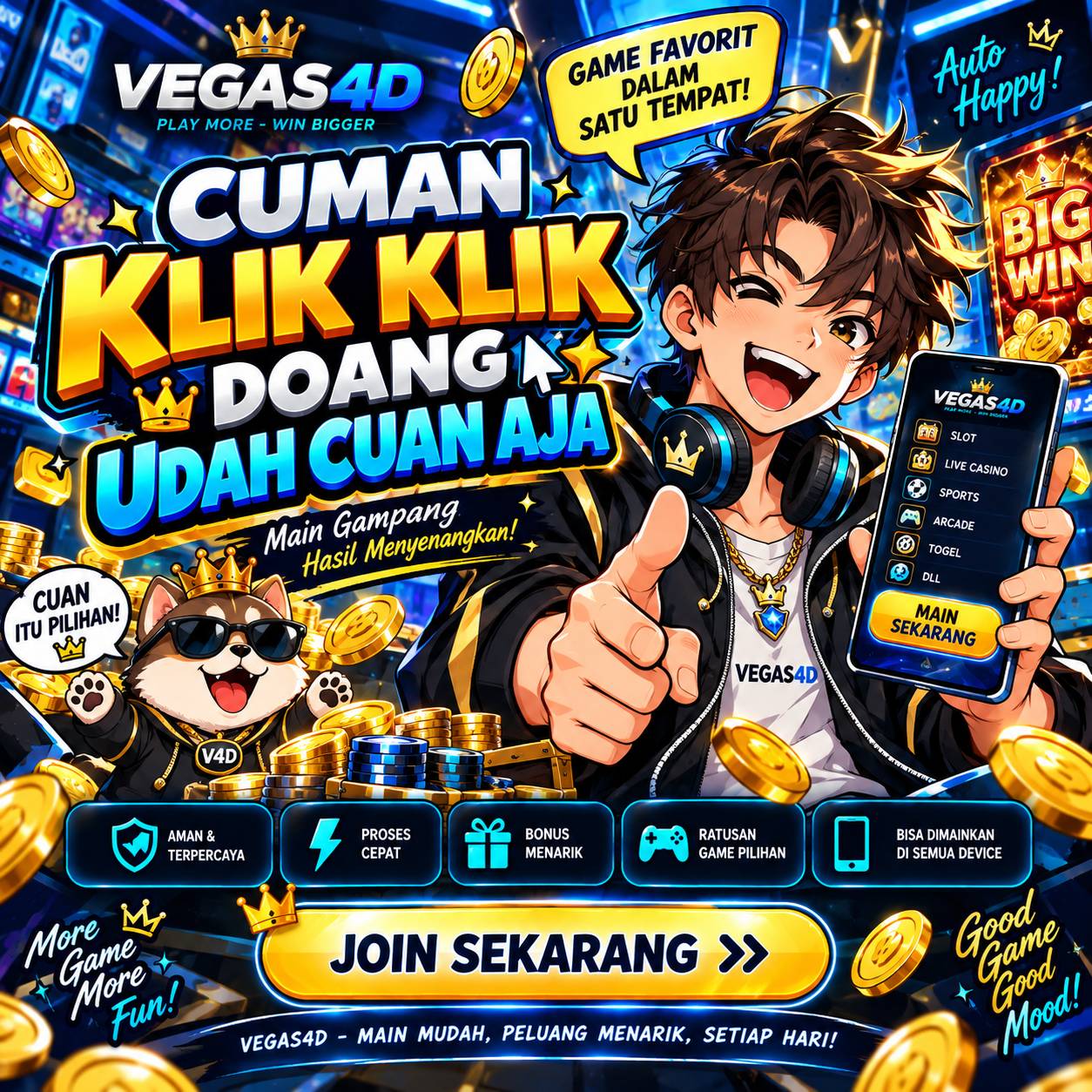 Game Vegas4D slot dengan berbagai pilihan permainan